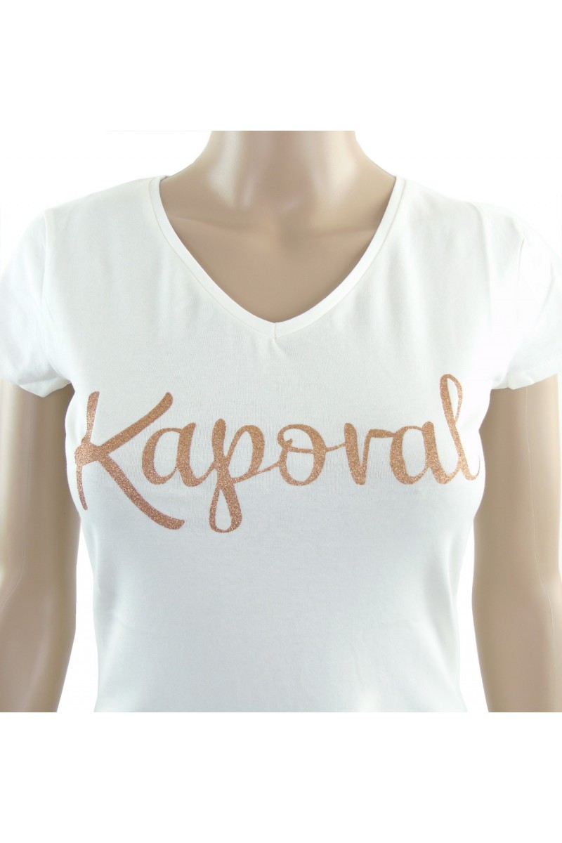 Tee shirt Kaporal manches courtes femme TODD Blanc