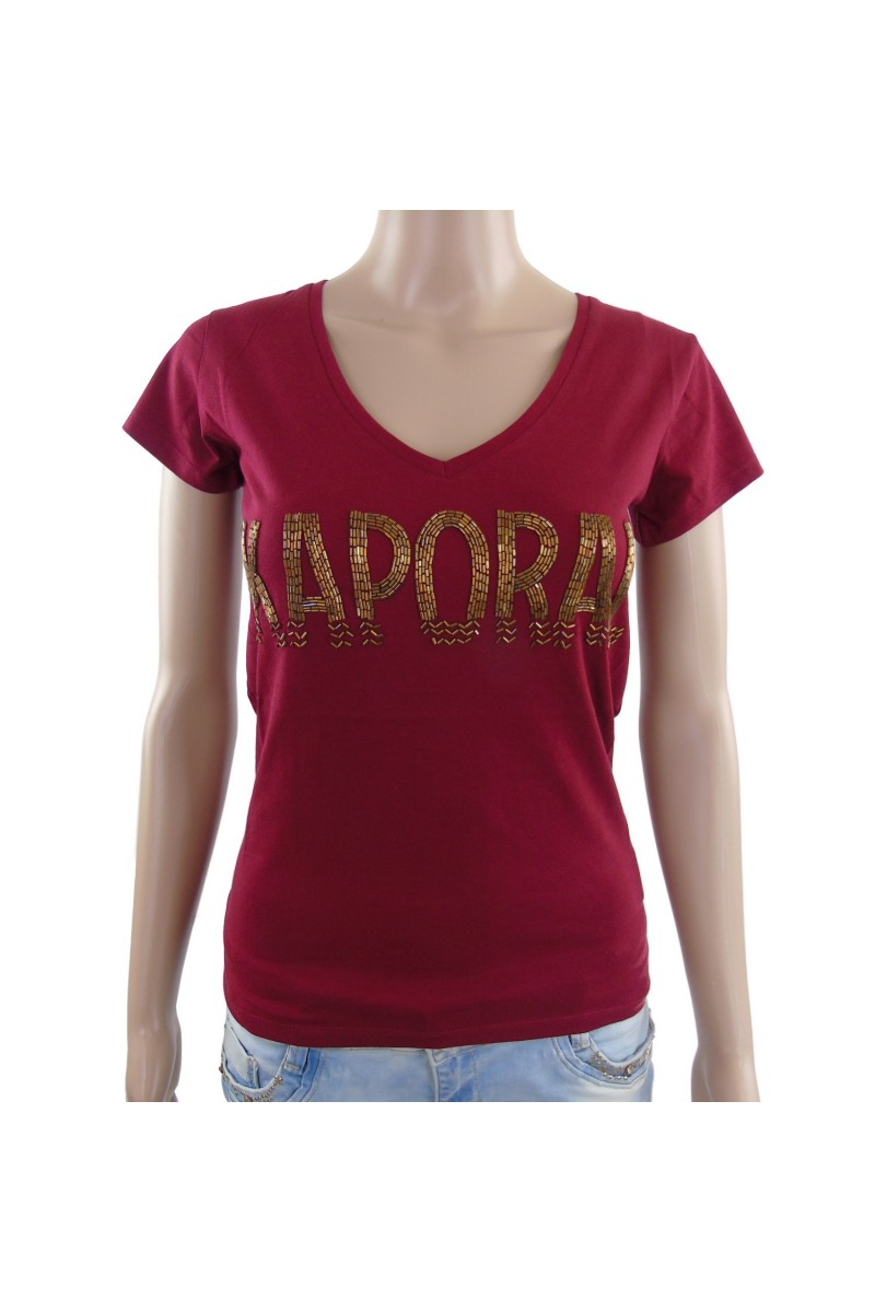 Tee shirt Kaporal manches courtes femme TOUPO Bordeaux