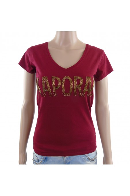 Tee shirt Kaporal manches courtes femme TOUPO Bordeaux