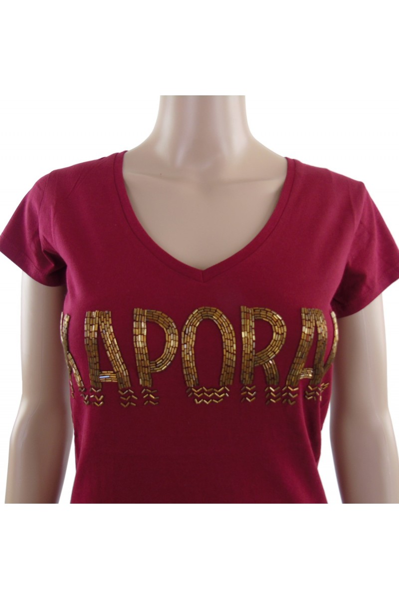 Tee shirt Kaporal manches courtes femme TOUPO Bordeaux