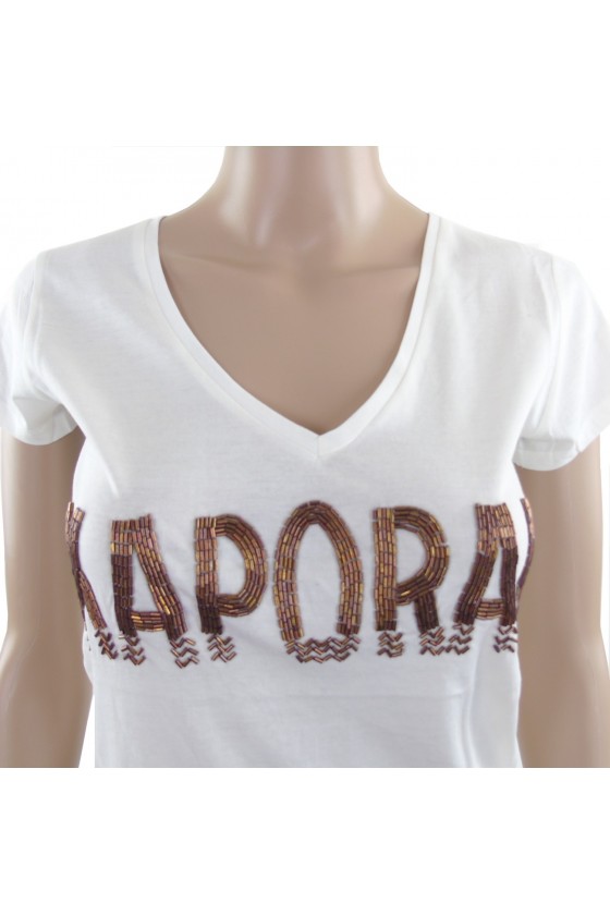 Tee shirt Kaporal manches courtes femme TOUPO Blanc