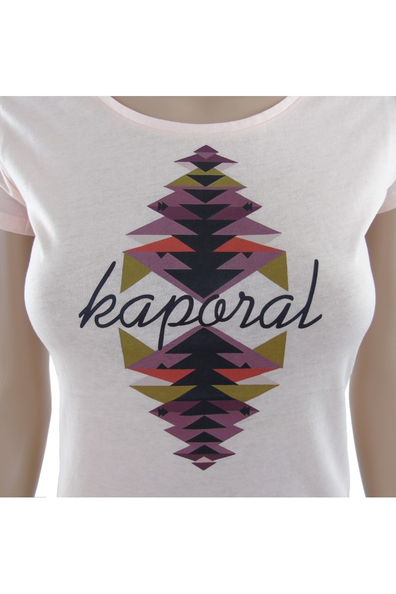 Tee shirt kaporal manches courtes femme TRAX rose