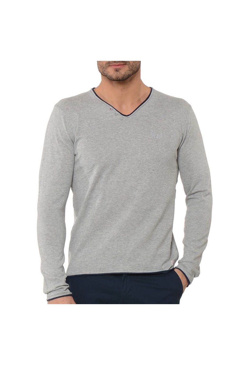Pull fin kaporal Homme KERIN gris