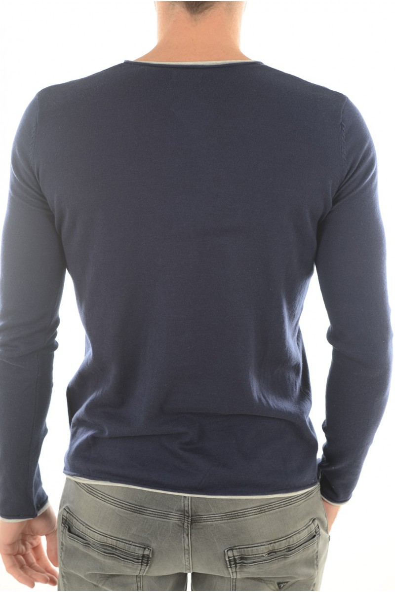 Pull fin kaporal Homme KERIN Bleu