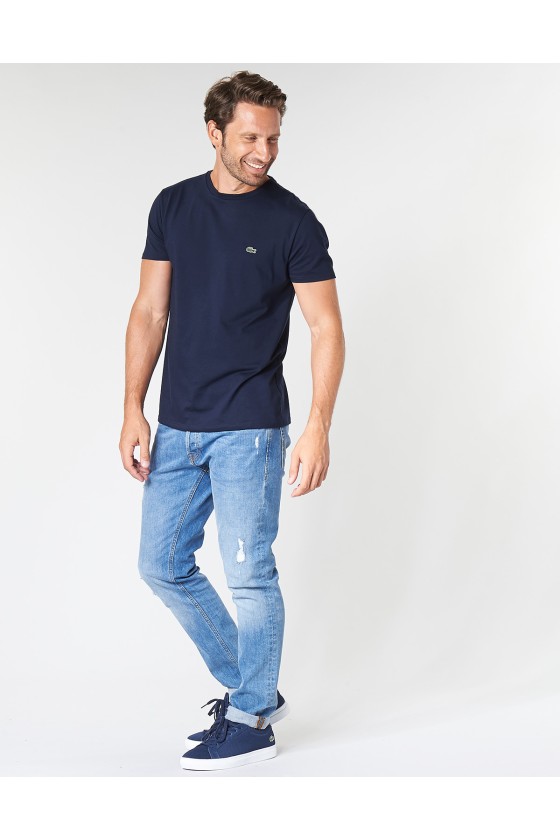 T-shirt hommes Lacoste TH6709 Bleu