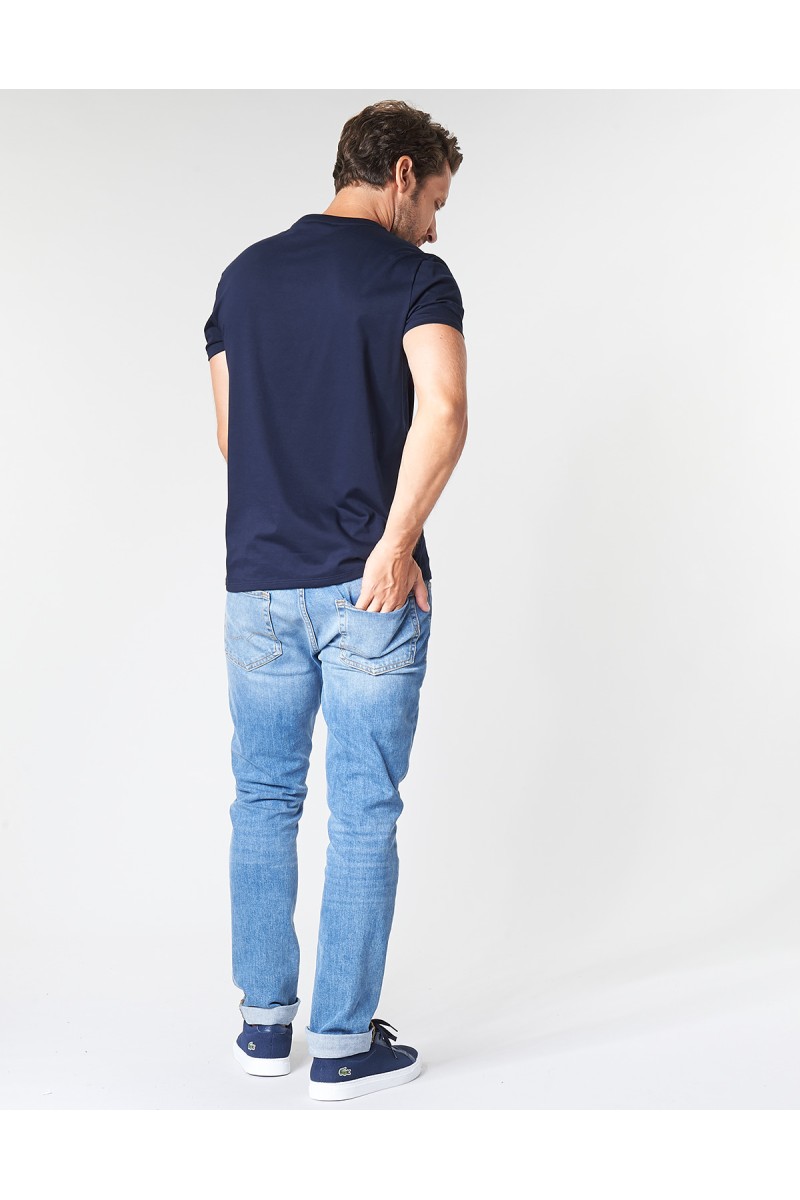 T-shirt hommes Lacoste TH6709 Bleu