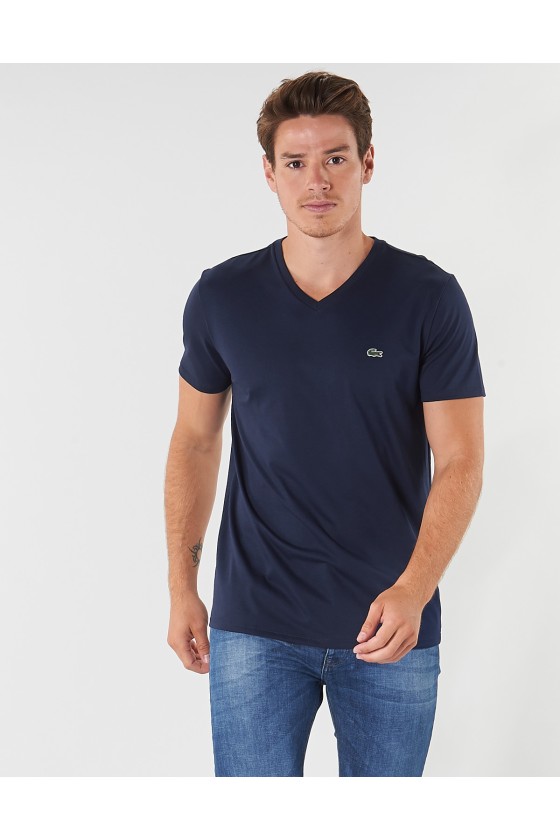 T-shirt hommes Lacoste TH6710 Bleu
