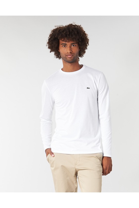 T-shirt hommes Lacoste TH6712 Blanc