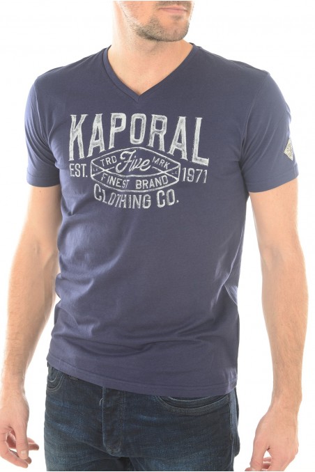 Tee shirt kaporal homme manches courtes FUPAM bleu