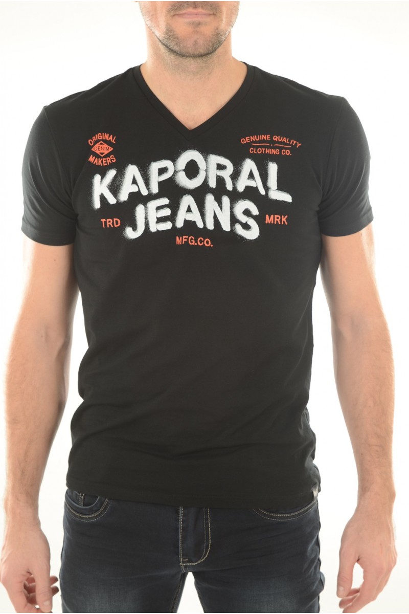 Tee shirt Kaporal manches courtes TROPI Black