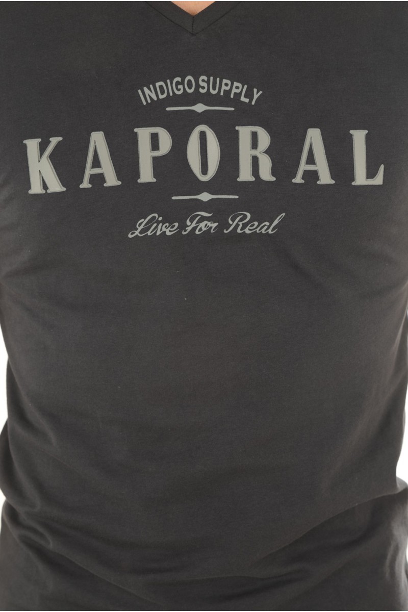 Tee shirt Kaporal manches courtes homme CODY Carbone