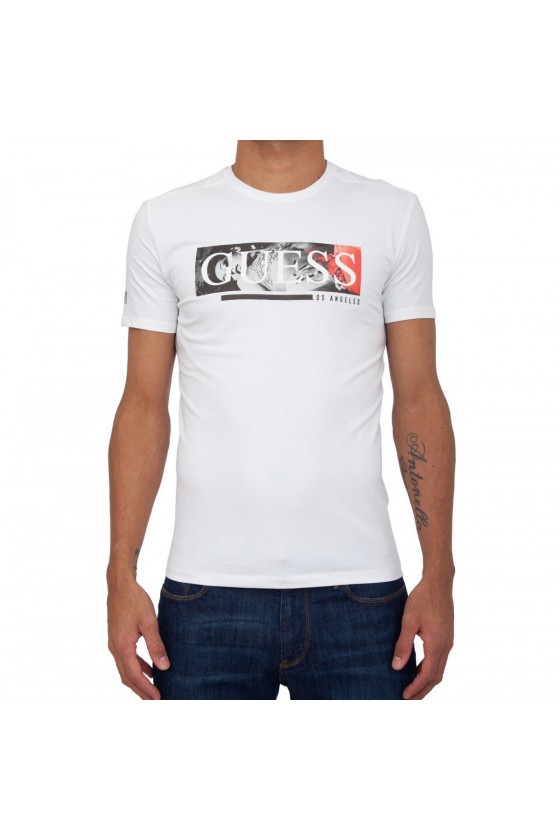 Tee shirt Guess manches courtes Homme M72I28 Blanc