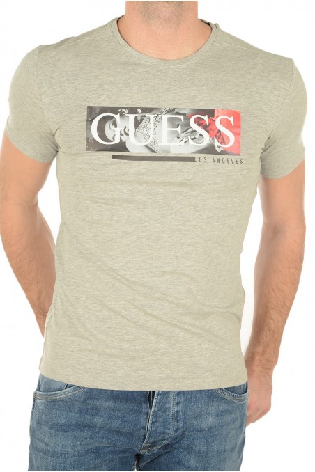 Tee shirt Guess manches courtes Homme M72I28 Gris