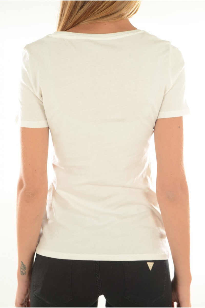 Tee shirt Guess femme manches courtes W72I49 Blanc