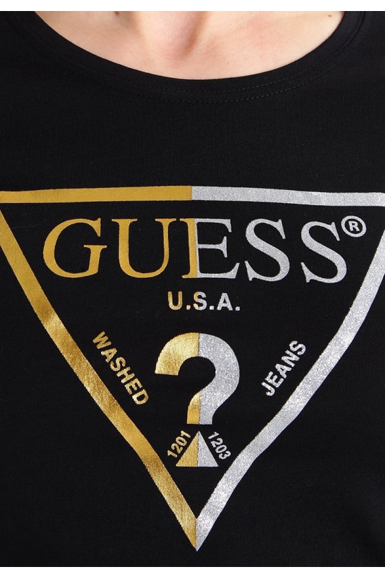 Tee shirt Guess femme manches courtes W73I59 Noir