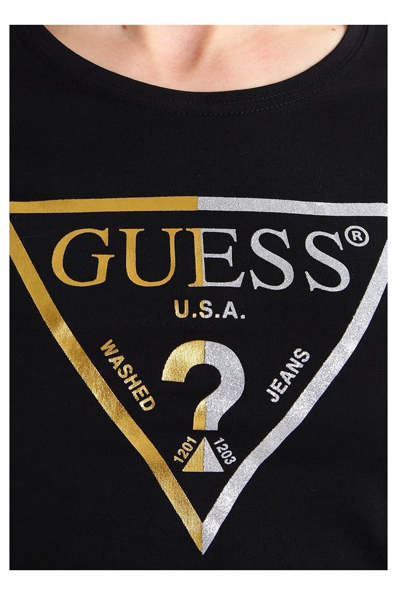 Tee shirt Guess femme manches courtes W73I59 Noir