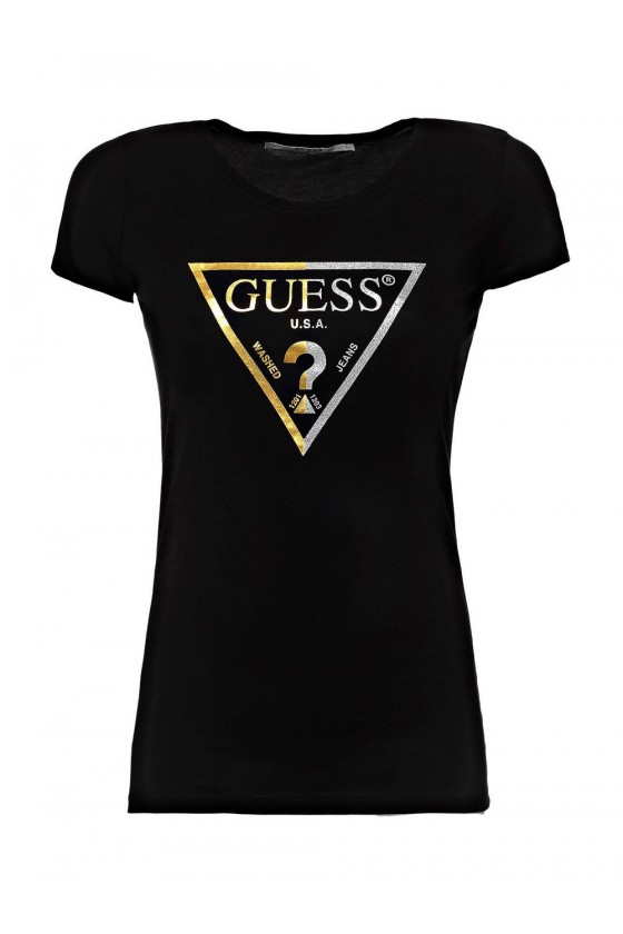 Tee shirt Guess femme manches courtes W73I59 Noir