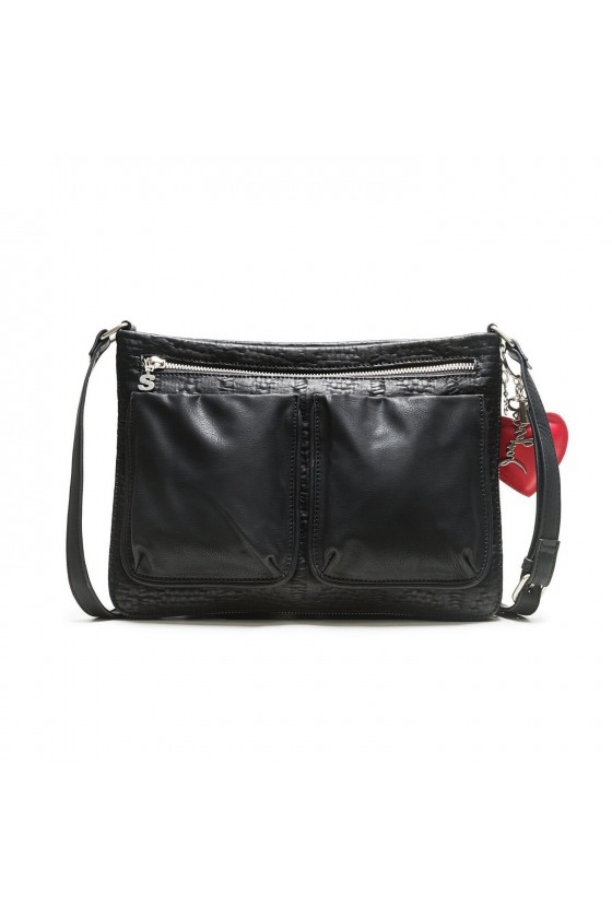 Sac desigual bandoulière Baqueira Glossy 17WAXFKN noir