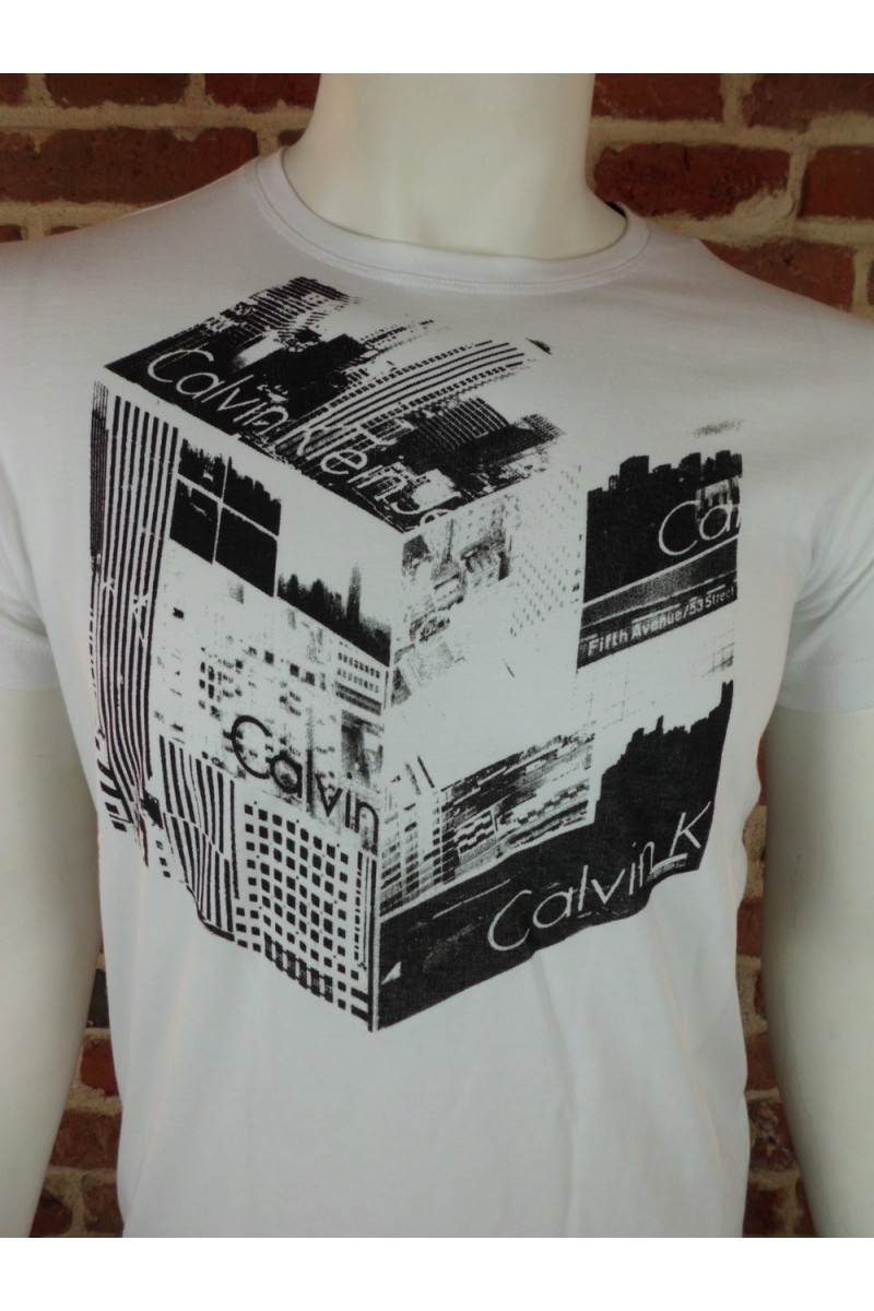 T shirt Calvin Klein CMP30S Homme manches courtes Blanc