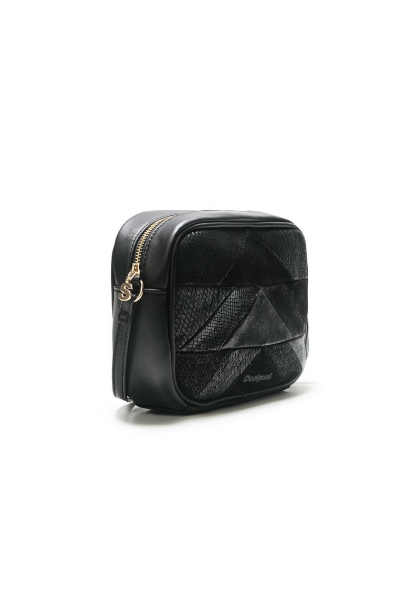 Sac Desigual bandoulière Charlotte Snake Patch 17WAXPJM noir