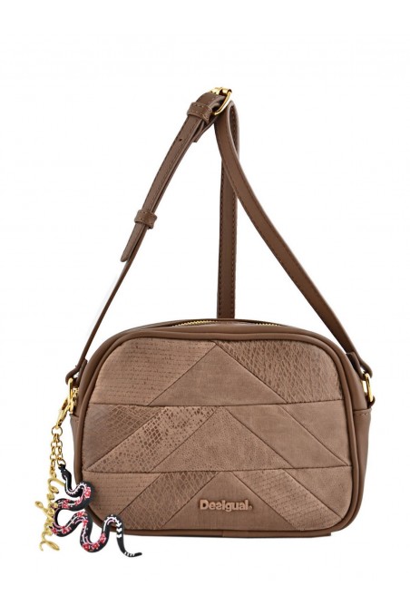 Sac Desigual bandoulière Charlotte Snake Patch 17WAXPJM marron