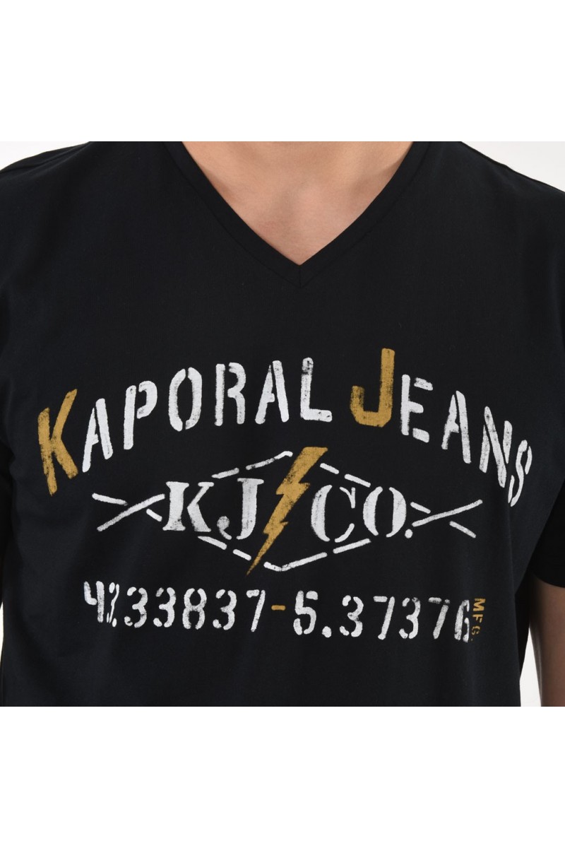 Tee shirt Kaporal manches courtes homme MAKAO BLACK