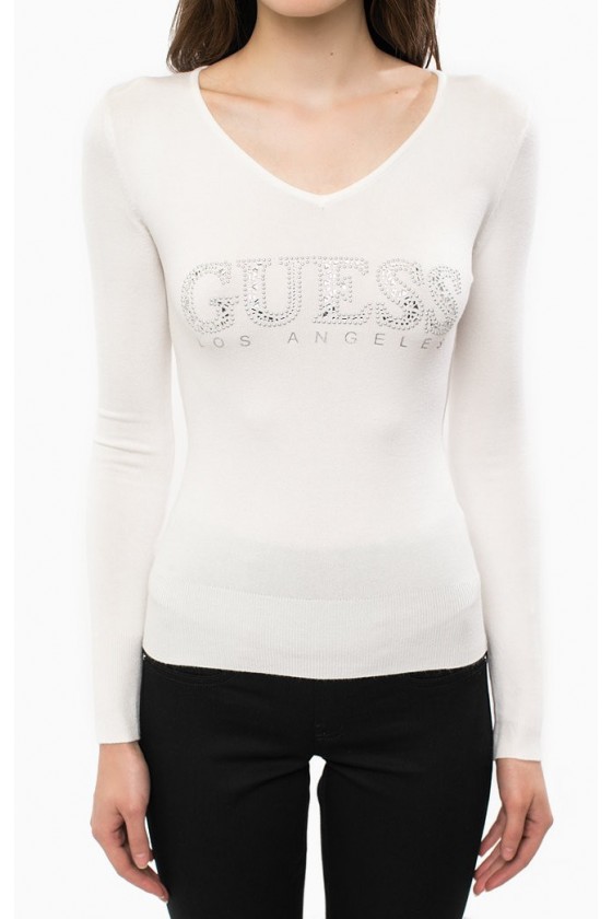 gilet blanc guess femme