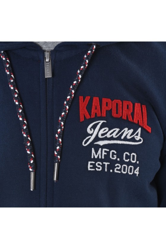 Sweat molleton zippé à capuche Kaporal MUZAK Navy