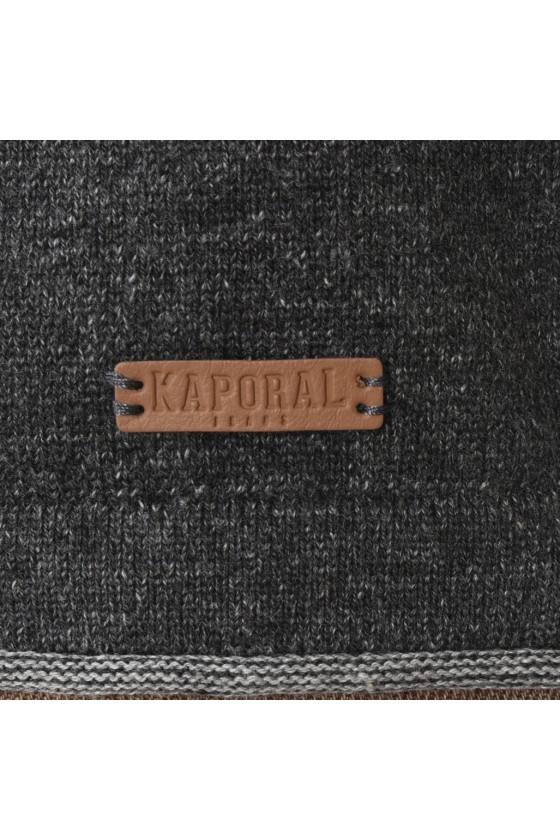 Pull chiné Kaporal homme MINKO dark grey melanged