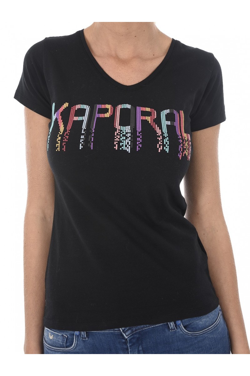 Tee shirt Kaporal manches courtes Hanna Black