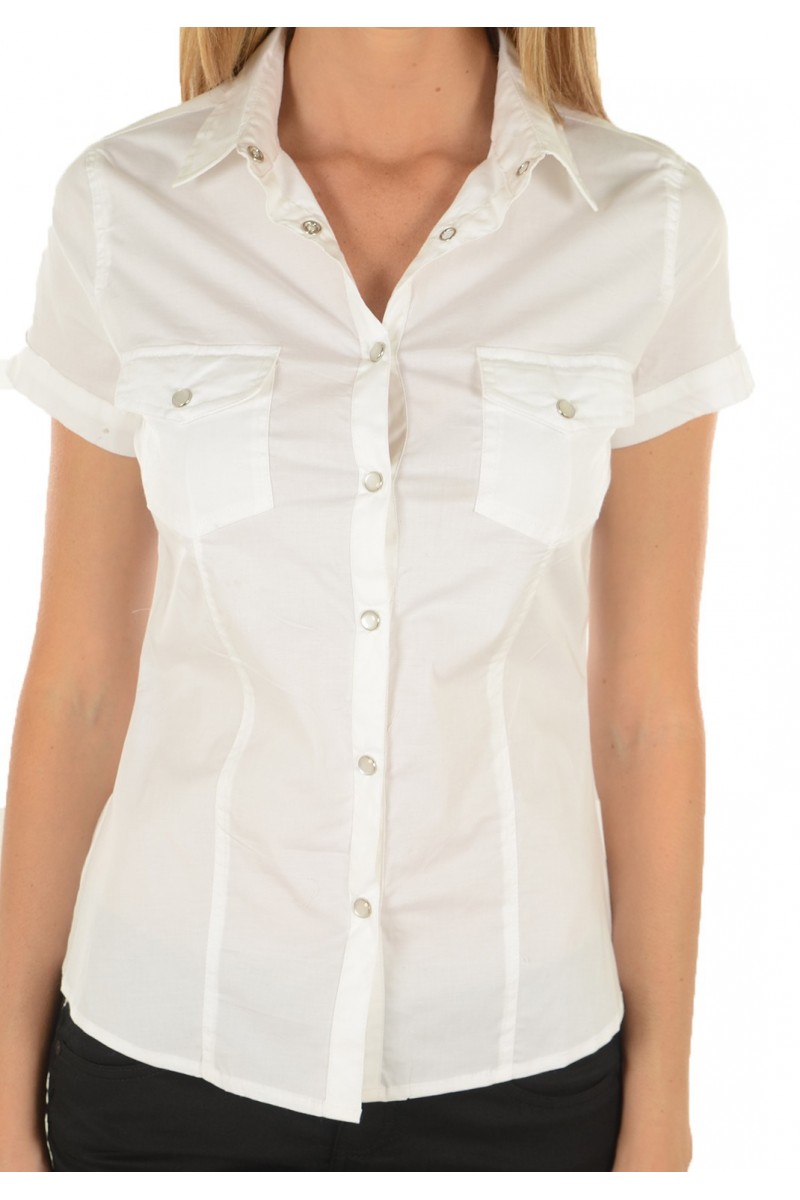 Chemise Kaporal manches courtes Femme Nilex blanc