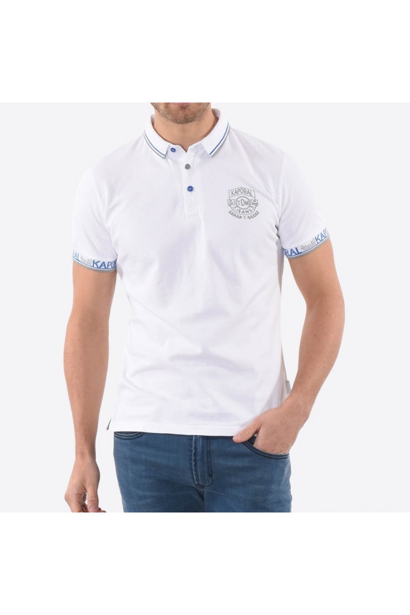 Polo Kaporal manches courtes homme SAIKO WHITE