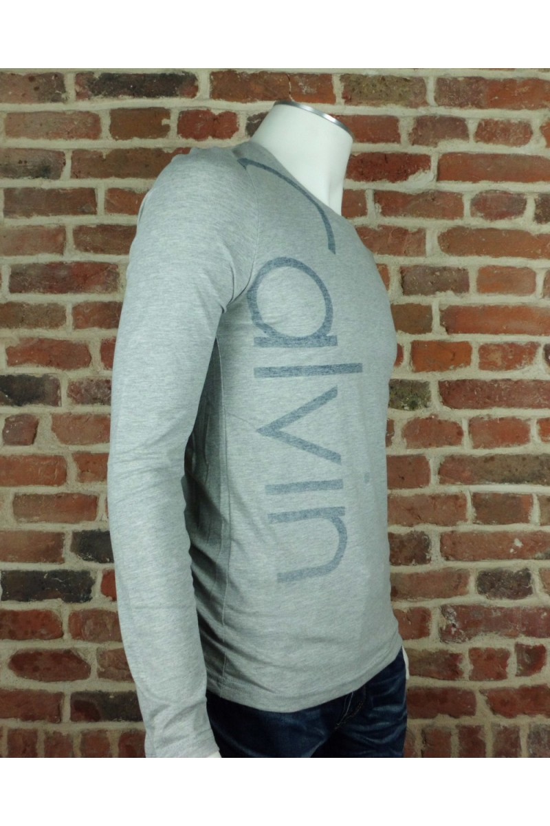 T shirt Calvin Klein homme manche longue CMP27U Gris