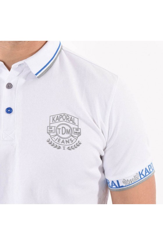 Polo Kaporal manches courtes homme SAIKO WHITE