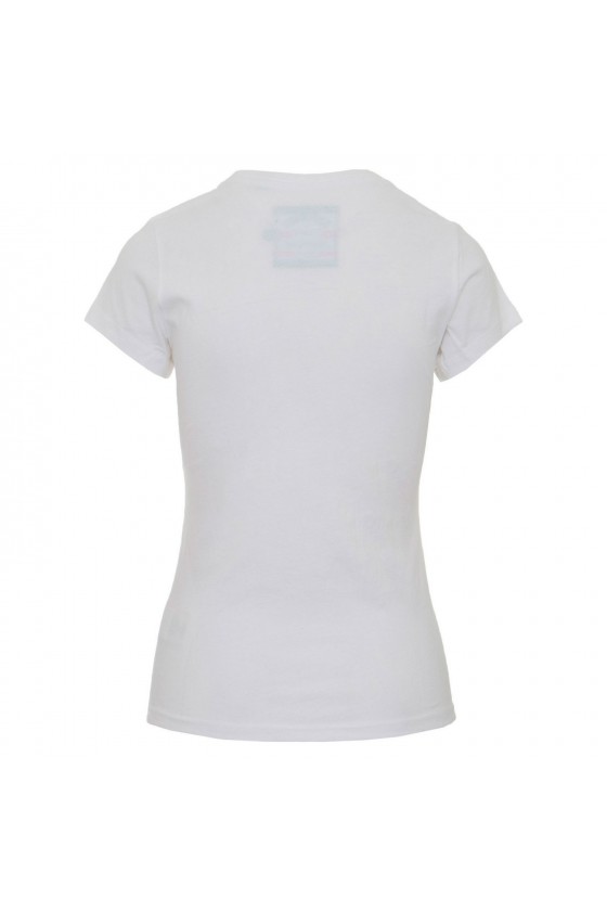 T shirt Superdry manches courtes femme Stacker Infill G10006HQDS Blanc