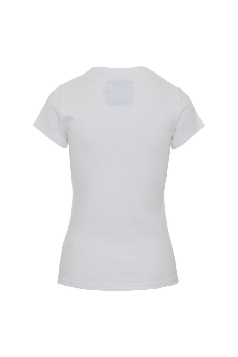 T shirt Superdry manches courtes femme Stacker Infill G10006HQDS Blanc