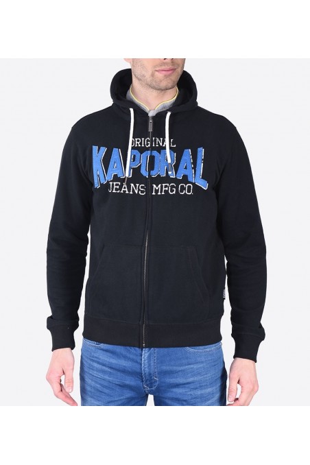 Sweat zippé a capuche Kaporal homme LETAN black