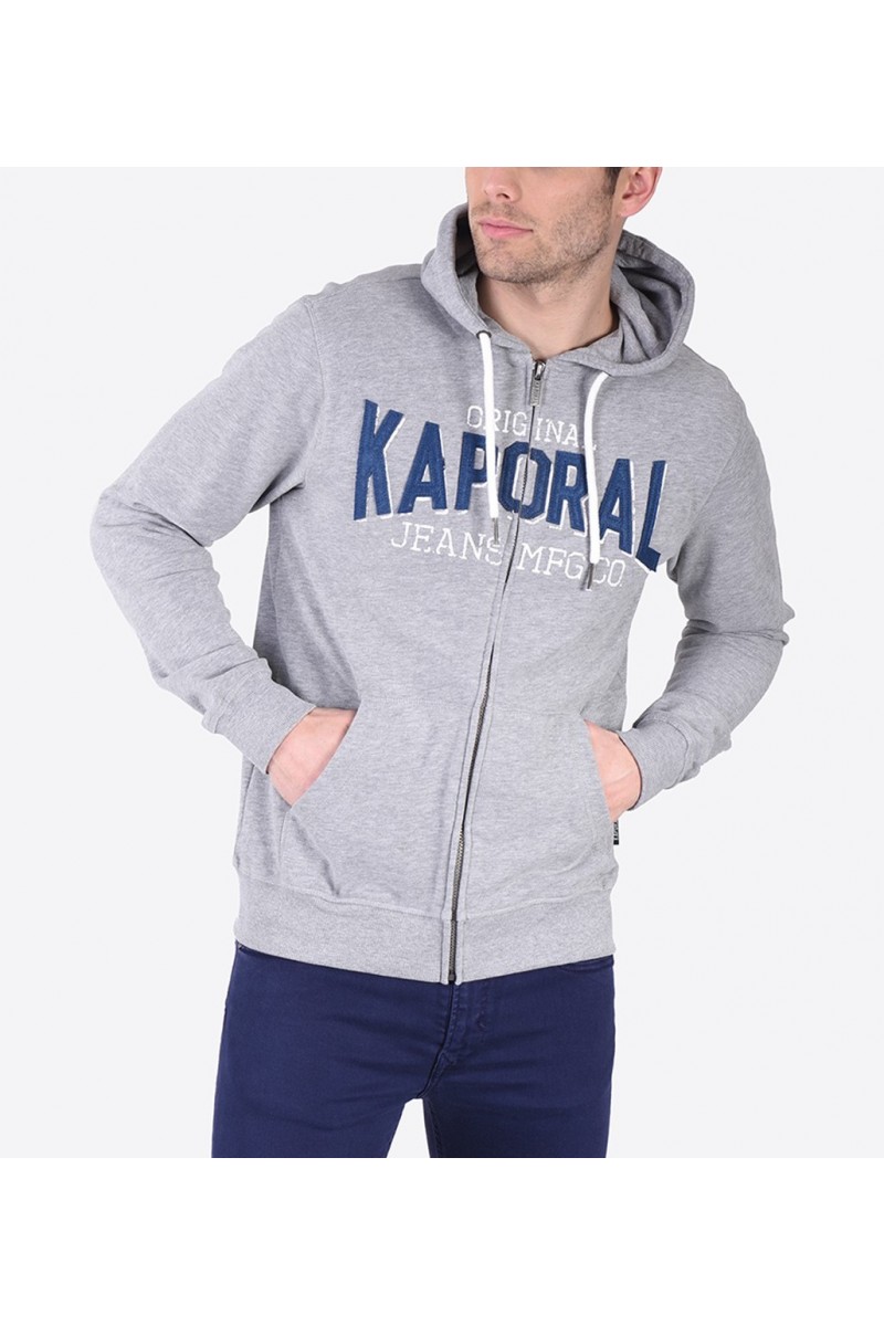 Sweat zippé a capuche Kaporal homme LETAN grey