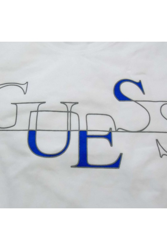 T shirt Guess manches longues homme M81I06 A000 Blanc