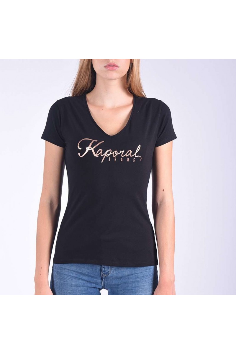 T-shirt manches courtes noir femme