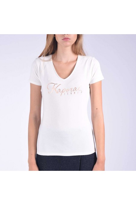 T shirt Kaporal manches courtes femme TINE white