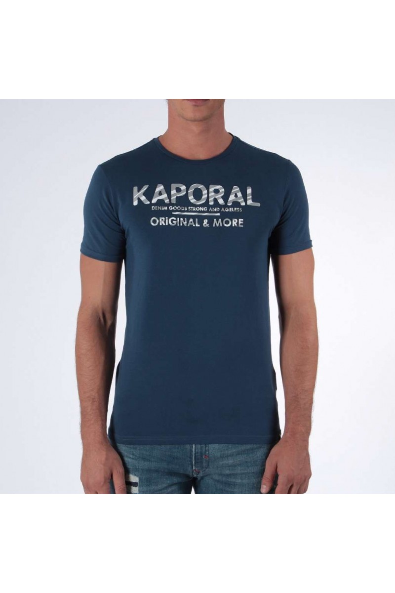 Mock T-Shirt à Manches Courtes avec Inscription Kaporal Homme Coupe Slim