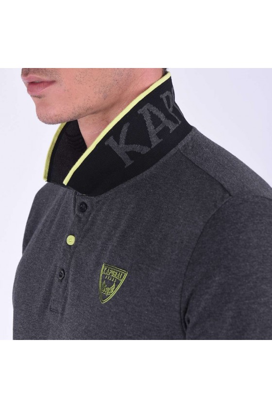 Polo Kaporal manches courtes homme LYNX Dark grey melanged