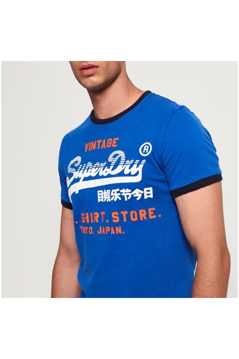 T shirt Superdry manches courtes homme shirt shop retro ringer pitch royal