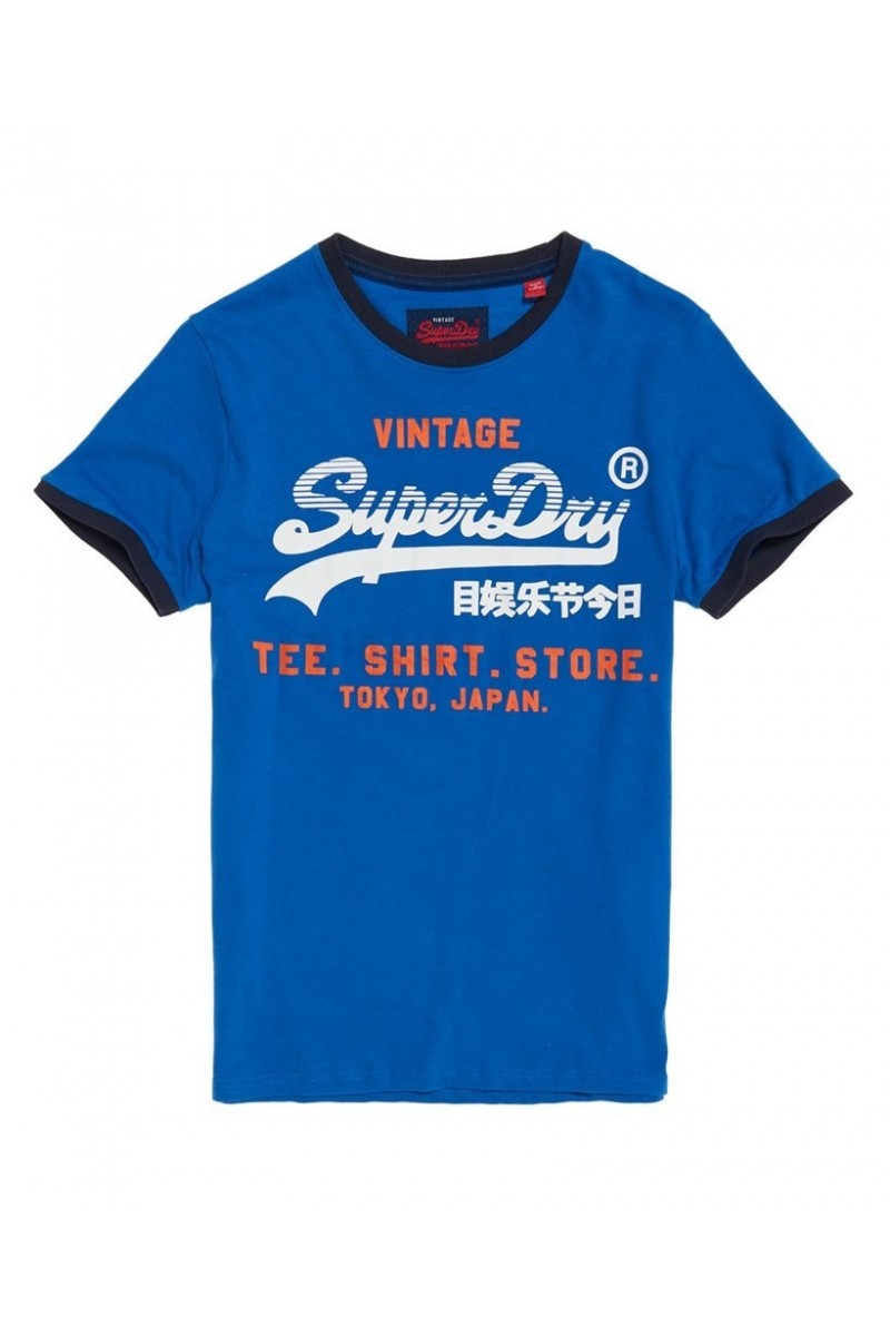 T shirt Superdry manches courtes homme shirt shop retro ringer pitch royal