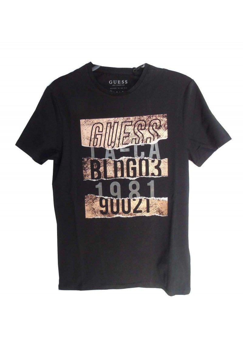 T shirt Guess homme manches courtes M83I18-JBLK Noir