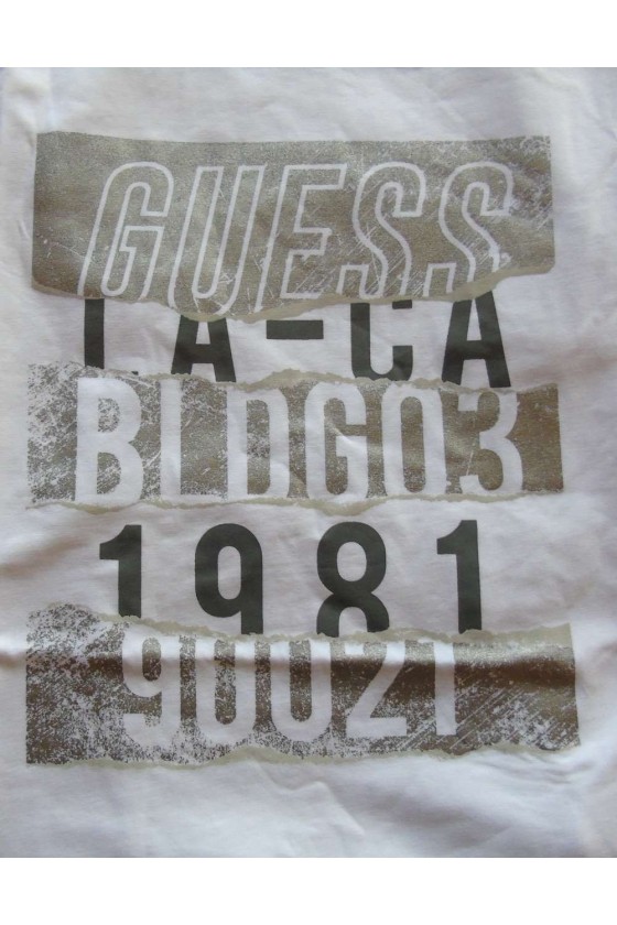 T shirt Guess homme manches courtes M83I18-TWHT Blanc