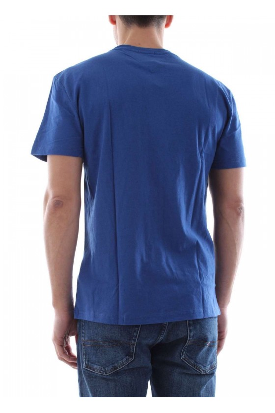 T shirt manches courtes Tommy jeans homme essential split box DM0DM05549 bleu