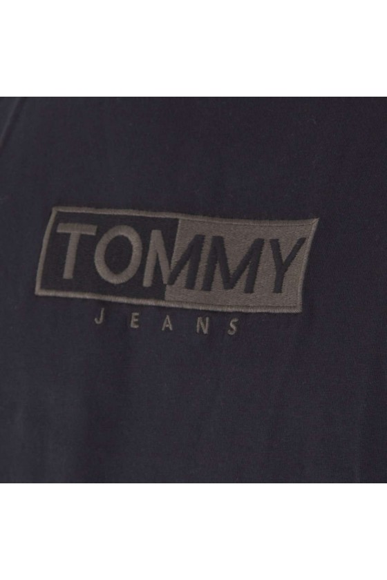 T shirt manches courtes Tommy jeans homme embroidered S/S LOGO DM0DM06215 Noir