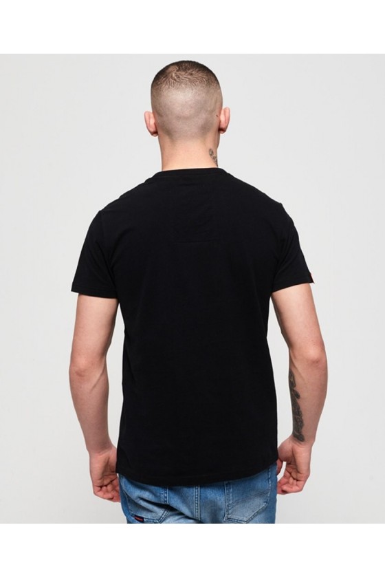 T shirt manches courtes superdry homme track & field lite metallic noir